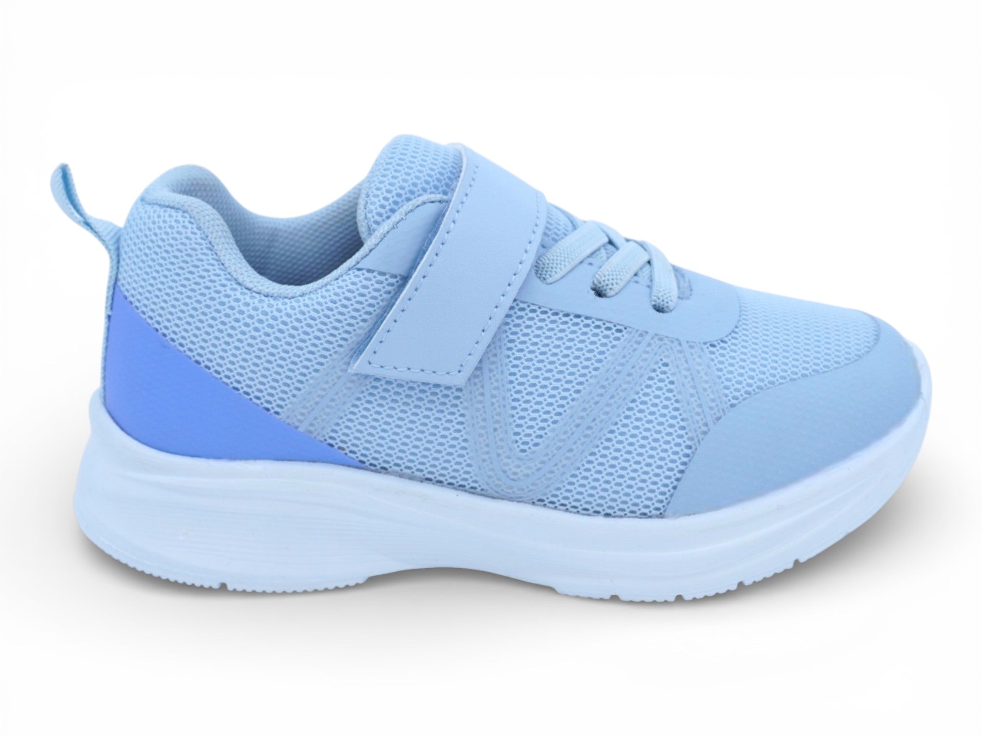 Girls` Blue Mesh Sneaker