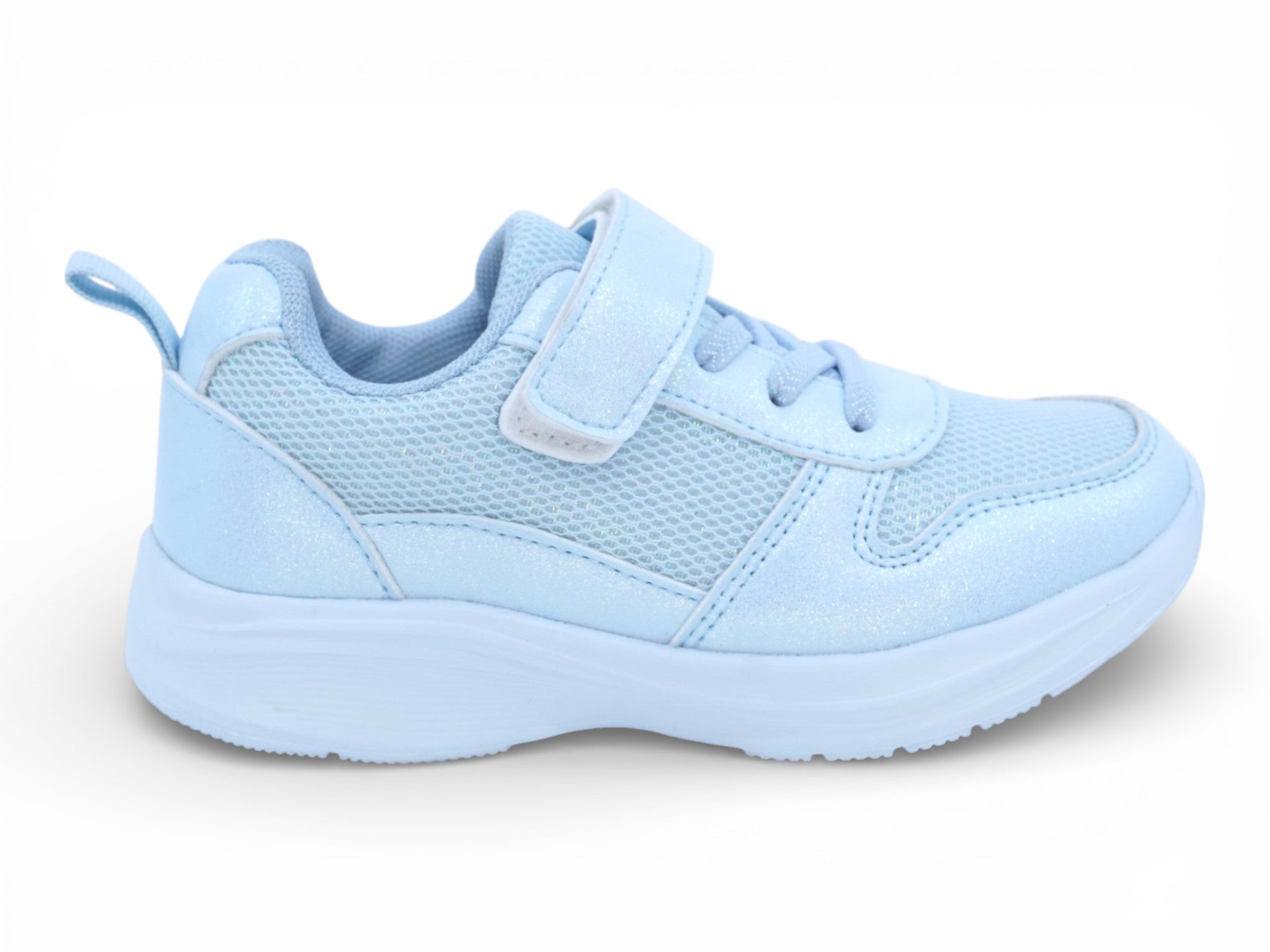 Girls` Blue Shimmer Sneaker