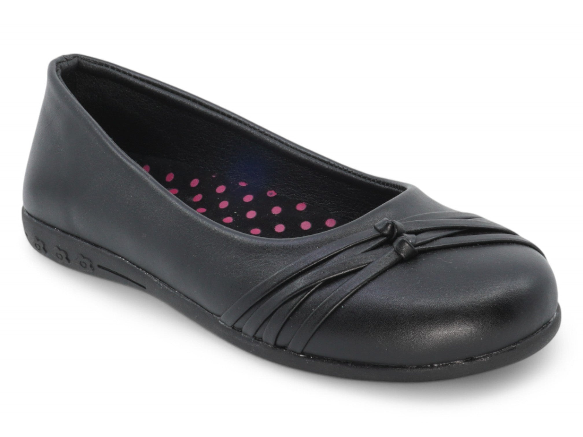 Girls` Black Addison School Shoe