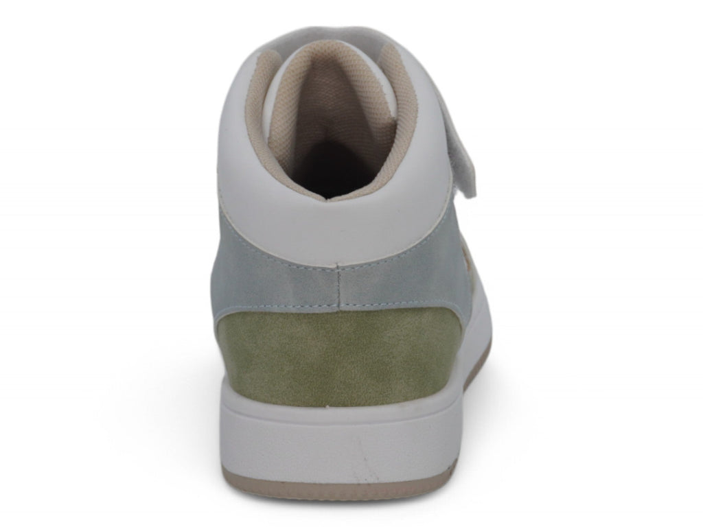Toddler Gray & Blue High Top Sneaker