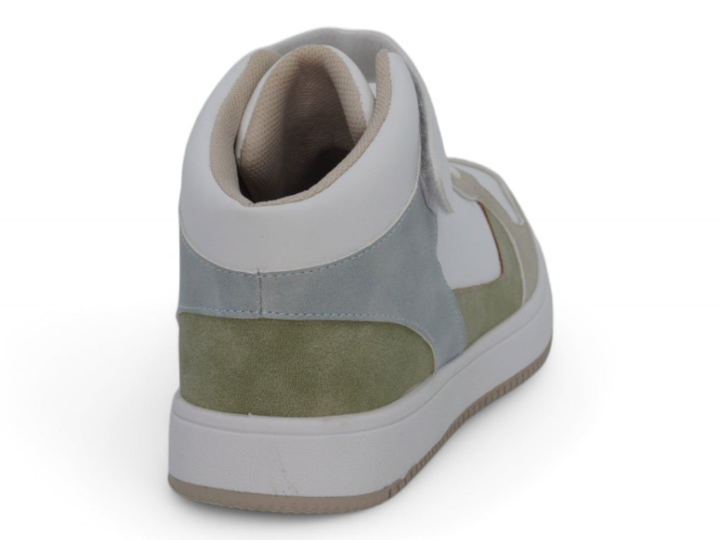 Toddler Gray & Blue High Top Sneaker