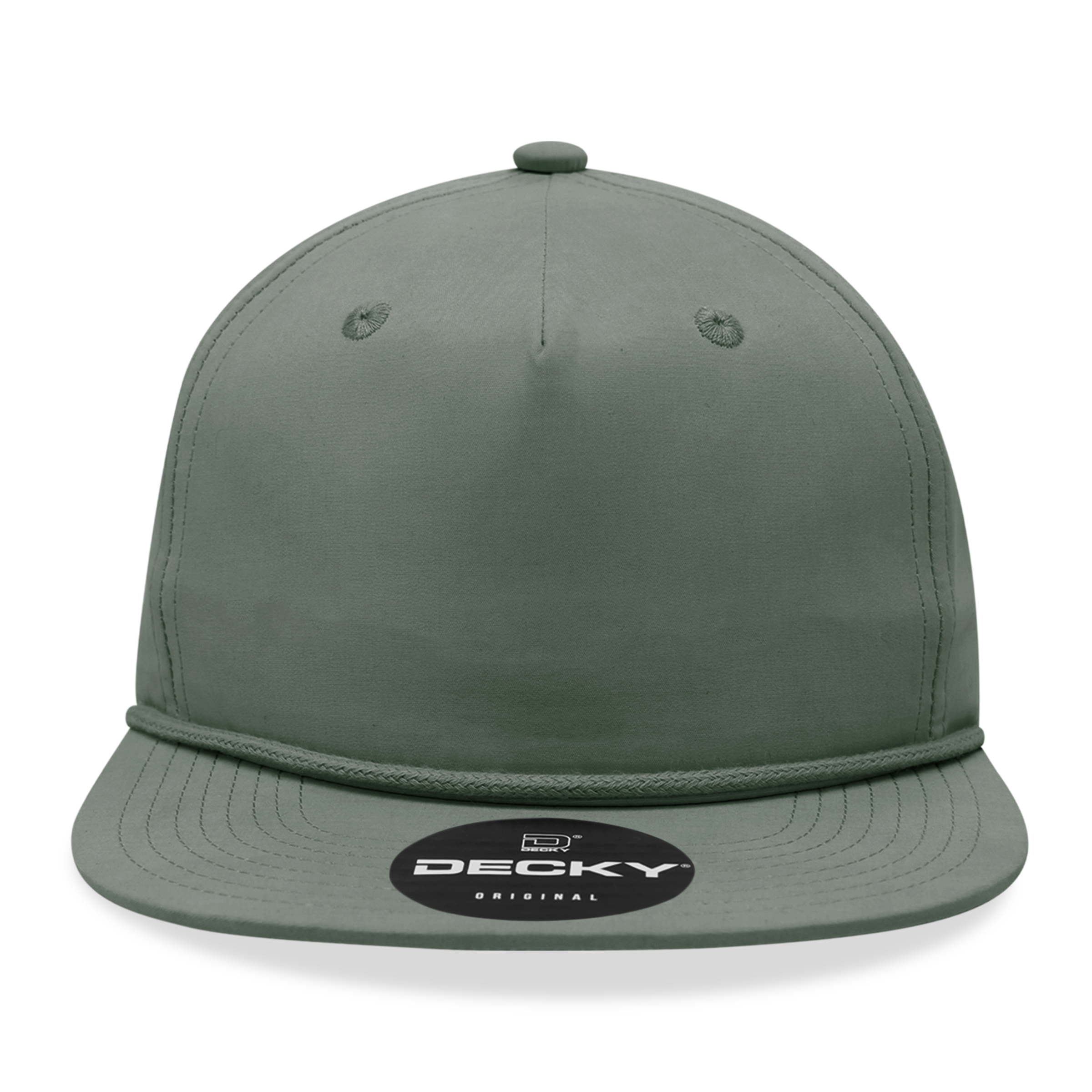 Decky 6032 Classic Rope Hat 5 Panel Flat Bill Cap Snapback - Blank