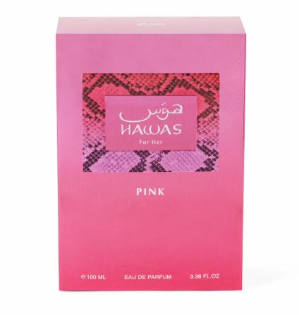 Hawas For Her PINK Eau De Parfum by Rasasi 100ml 3.38 FL OZ