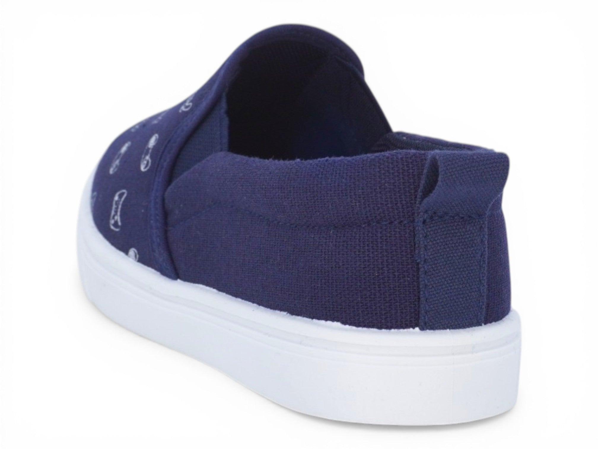 Toddler Navy Gamer Canvas Slip On