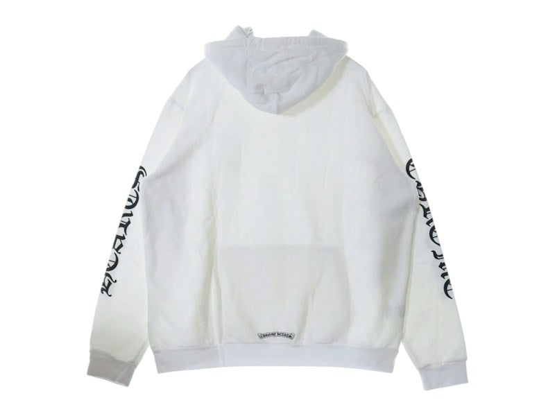 Chrome Hearts Vertical Logo Hoodie White