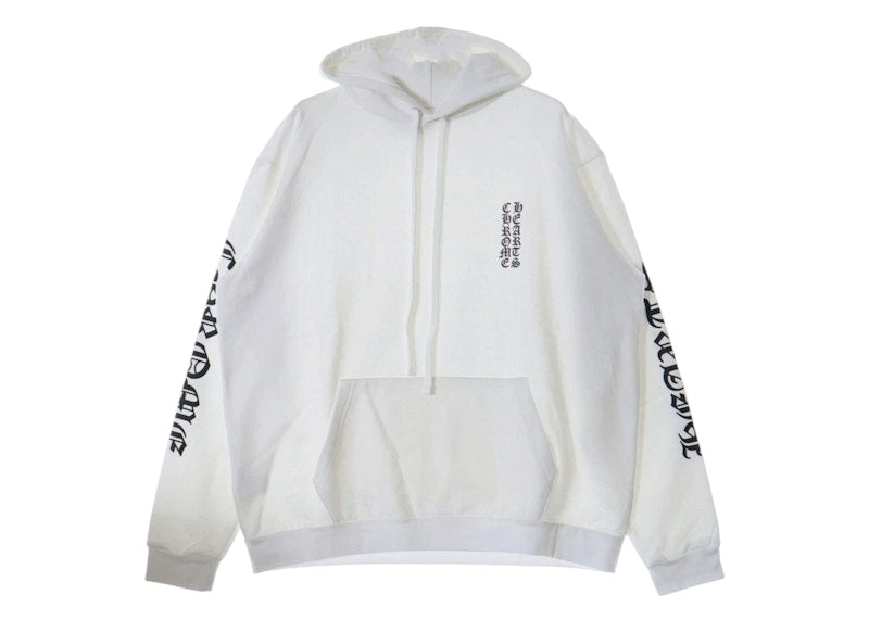 Chrome Hearts Vertical Logo Hoodie White