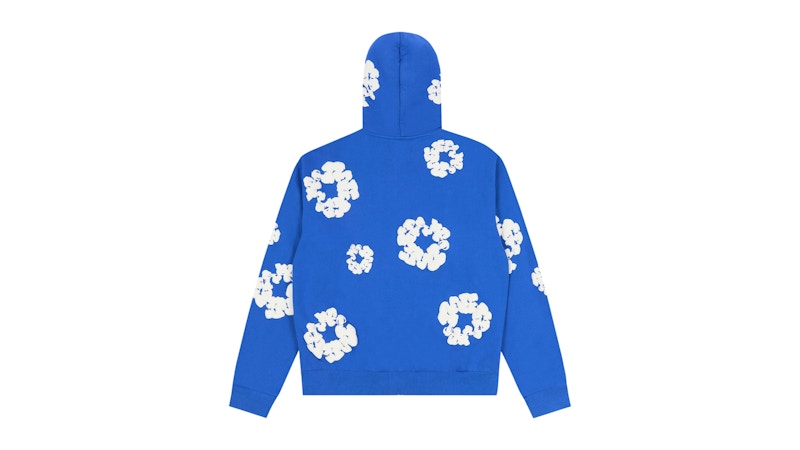 Denim Tears Cotton Wreath Zip Hoodie Blue