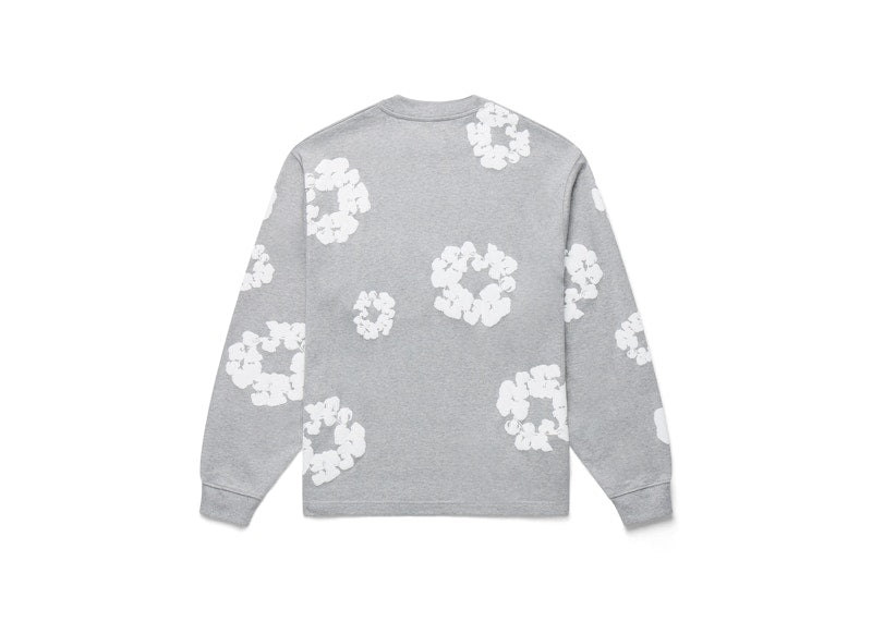 Denim Tears Long Sleeve Cotton Wreath T-shirt Grey