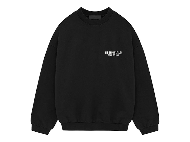 Fear of God Essentials Fleece Crewneck (FW24) Black