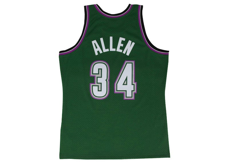 Mitchell & Ness Milwaukee Bucks Alternate 1996-97 Ray Allen Swingman Jersey Dark Green