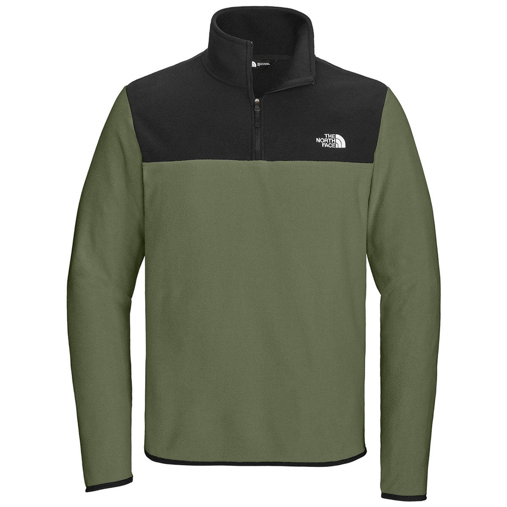 The North Face Men's New Taupe Green/TNF Black Glacier 1/4-Zip Fleece