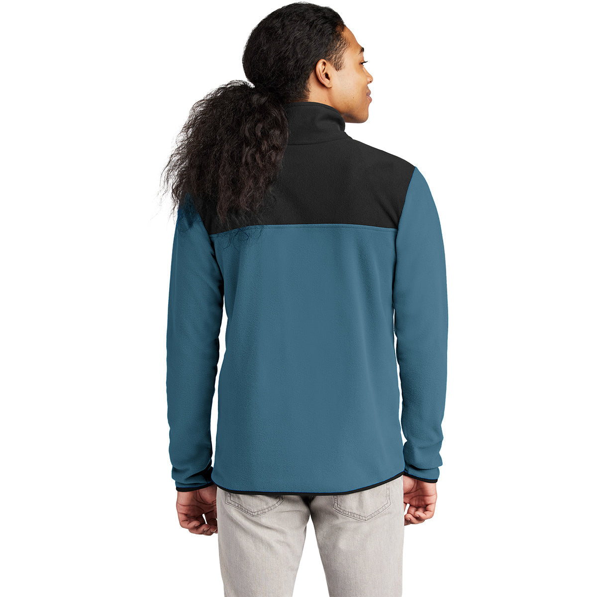 The North Face Men's Shady Blue/TNF Black Glacier 1/4-Zip Fleece