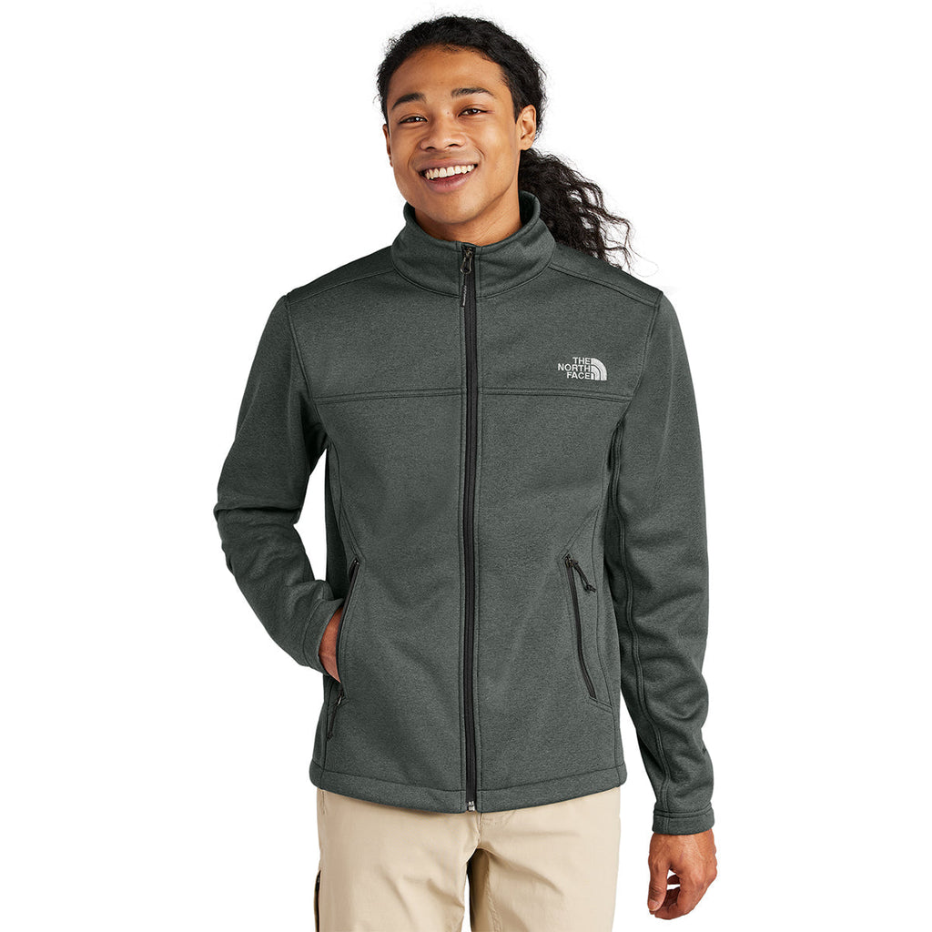 The North Face Men's TNF Dark Grey Heather Chest Logo Ridgewall Softshell Jacket
