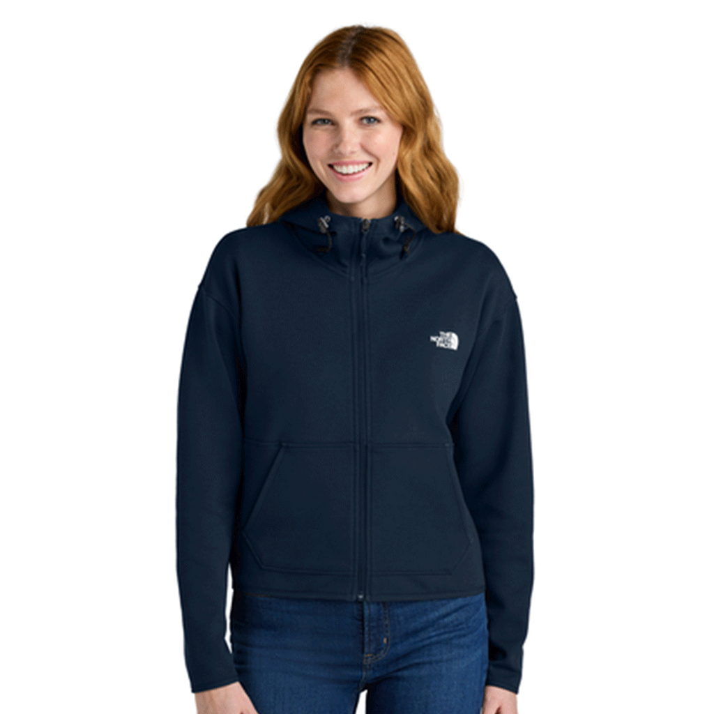 The North Face Women's Summit Navy Double-Knit Full-Zip Hoodie