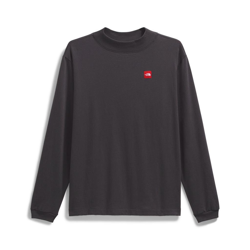 The North Face Men's Red Box Long-Sleeve T-Shirt in Obsidian