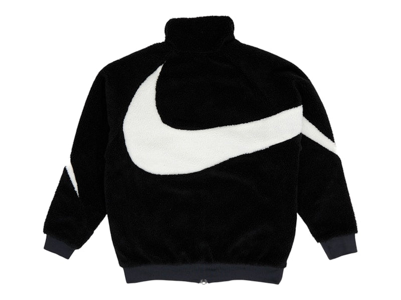 Nike Big Swoosh Reversible Boa Jacket (Asia Sizing) Black Sail