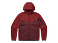 Nike Tech Fleece Windrunner Full Zip Hoodie Dark Team Red/Burgundy Crush-Black