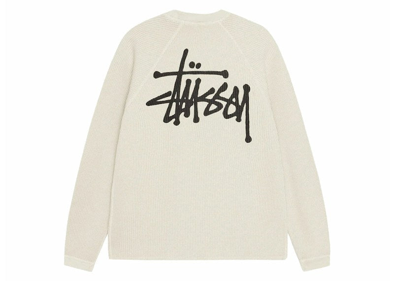 Stussy Raglan Thermal L/S Crew Bone