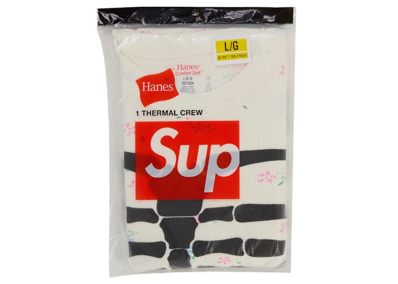 Supreme Hanes Bones Thermal Crew FW25 (1 Pack) Floral