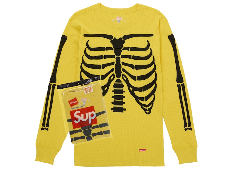 Supreme Hanes Bones Thermal Crew FW25 (1 Pack) Yellow