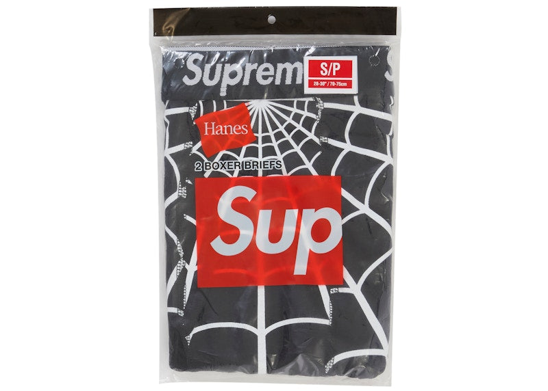 Supreme Hanes Spider-Man Boxer Briefs (2 Pack) Black