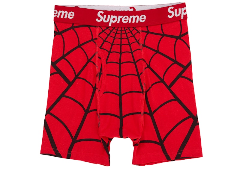 Supreme Hanes Spider-Man Boxer Briefs (2 Pack) Red