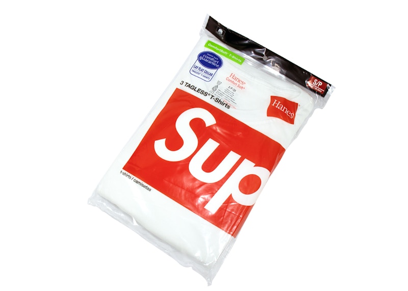 Supreme Hanes Tagless Tees (3 Pack) White
