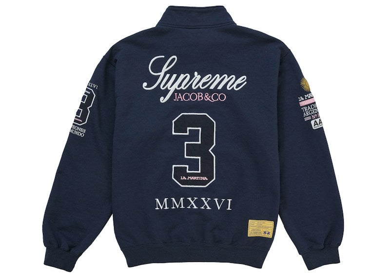 Supreme La Martina Zip Up Sweatshirt Navy