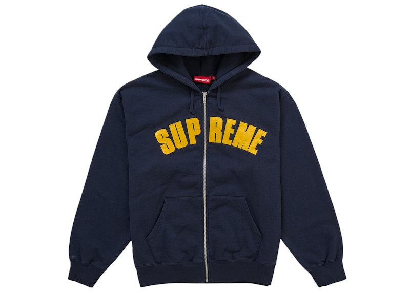 Supreme Larry Clark Zip Up Hooded Sweatshirt Navy
