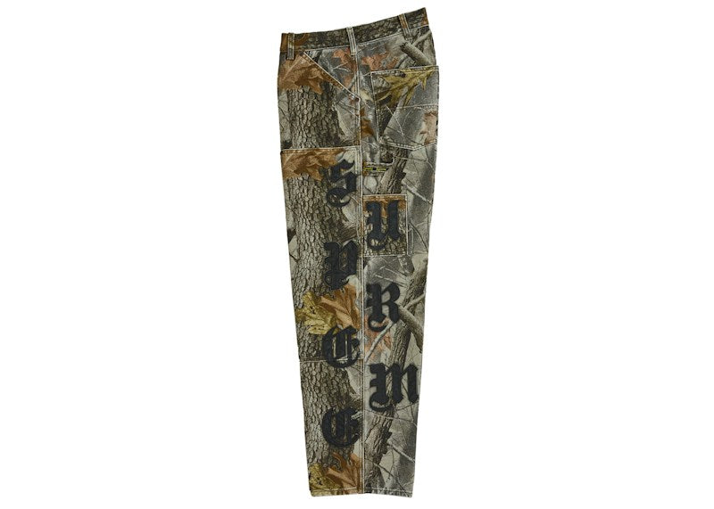 Supreme Leather Applique Double Knee Painter Pant Realtree Hardwoods Camo