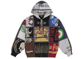 Supreme Number (N)ine Patchwork Zip Up Hooded Sweatshirt Multicolor