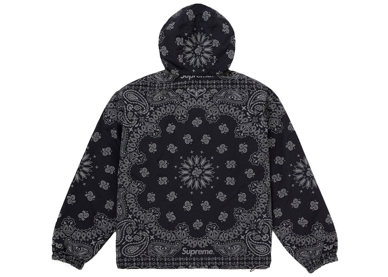 Supreme Reflective Bandana Anorak Black