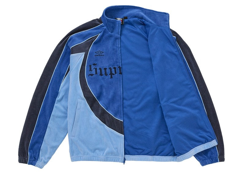 Supreme Umbro Velour Track Jacket Blue