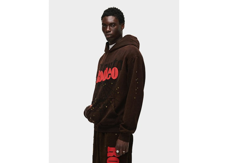 Travis Scott Cactus Jack x Sp5der Days Before Rodeo Hoodie Brown