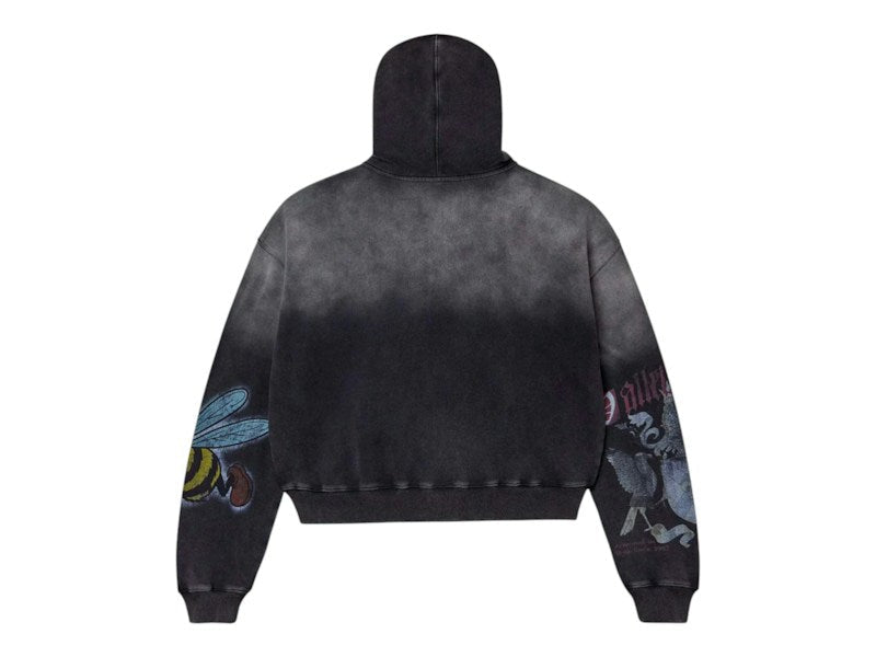 Vale Forever Blasted Zip Up Hoodie Black