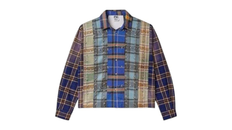 Vale Forever Splash Zone Cool Patchwork L/S Flannel Multicolor
