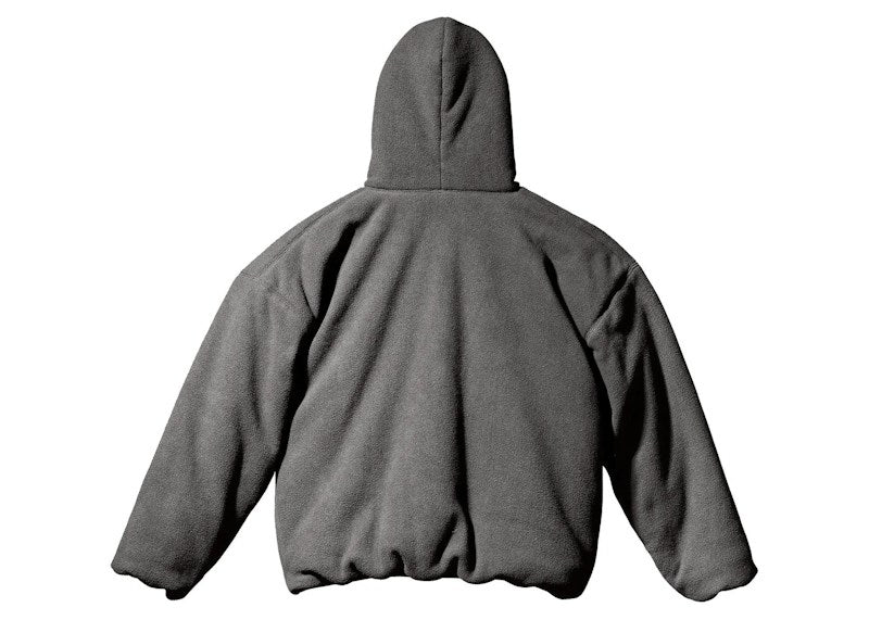 Yeezy Gap Polar Fleece Padded Hoodie Dark Grey