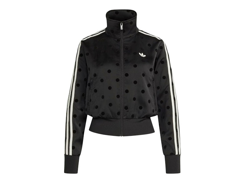 adidas Women's Satin Polka Dots TT Track Jacket Black