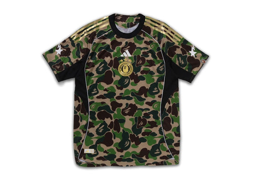adidas x BAPE Football Graphic Slim Jersey T-shirt Green