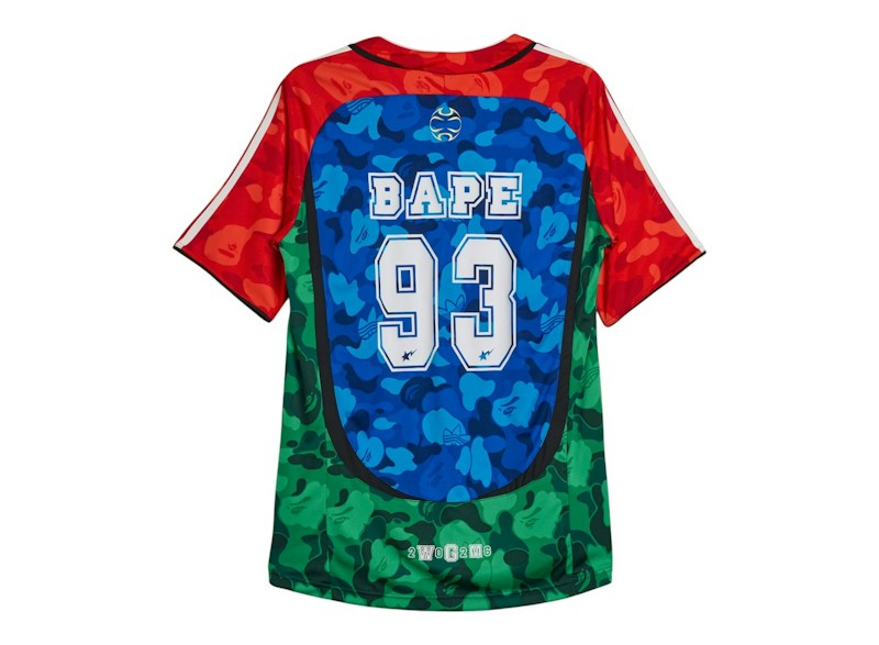 adidas x BAPE Teamgeist Home Tee Blue/Red/Green
