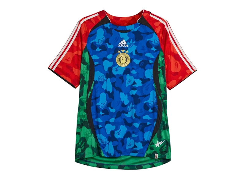 adidas x BAPE Teamgeist Home Tee Blue/Red/Green