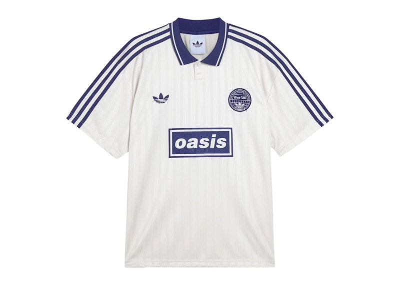 adidas x Oasis Tour Jacquard Jersey Cream White/Light Indigo