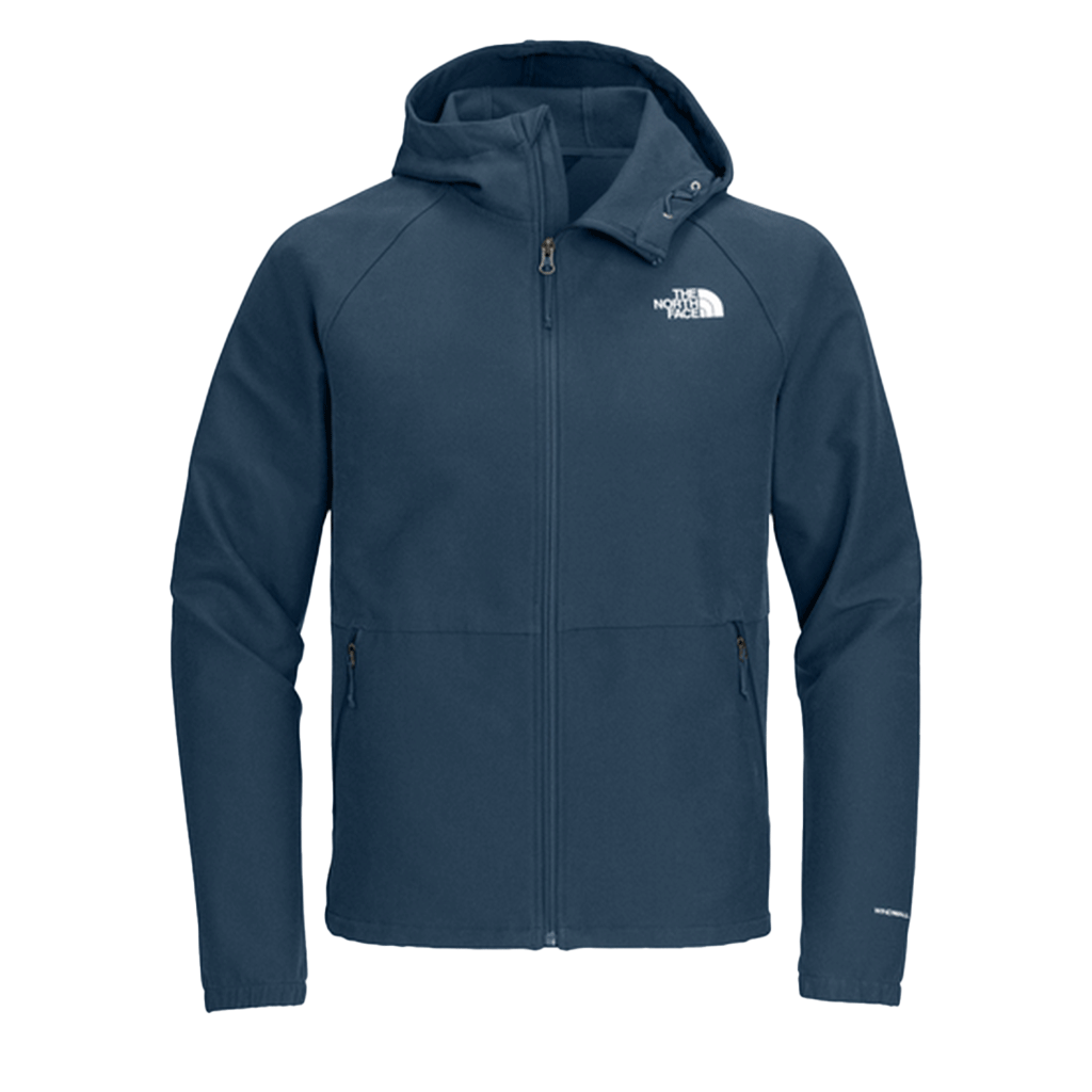 The North Face Men's Shady Blue Dark Heather Barr Lake Hooded Softshell Jacket